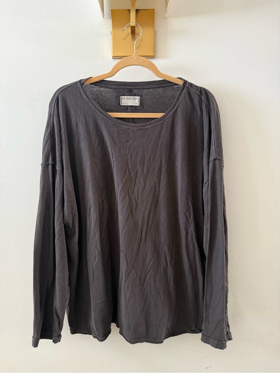 Free People Tops - Free People Long-Sleeve Tee in Black